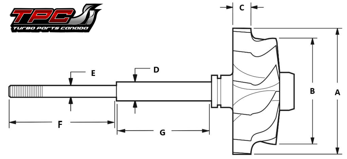 TPC 66mm G35 Turbine Wheel